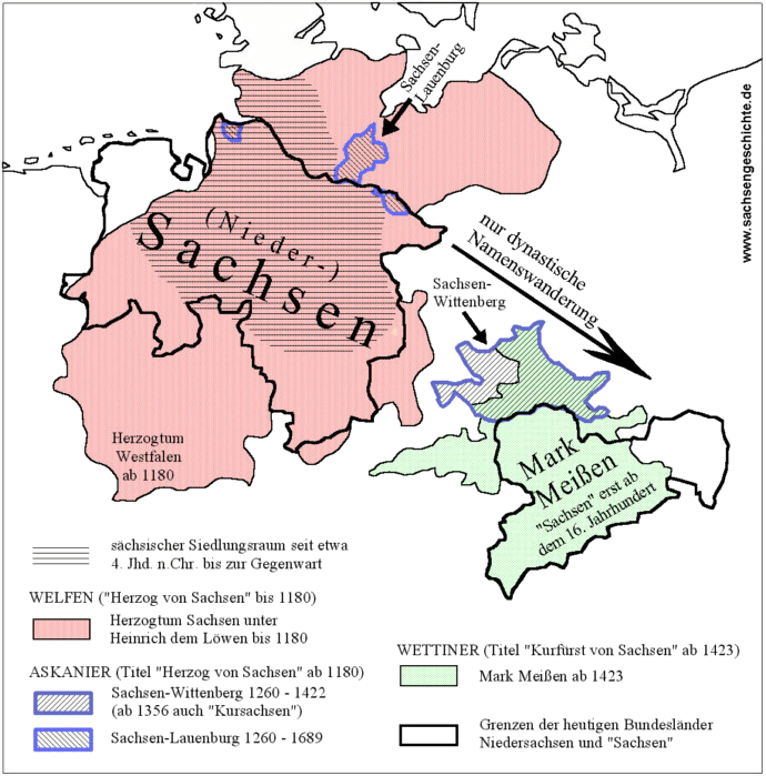 Sachsenkarte